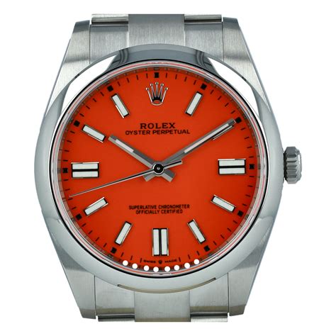 rolex 41mm coral red